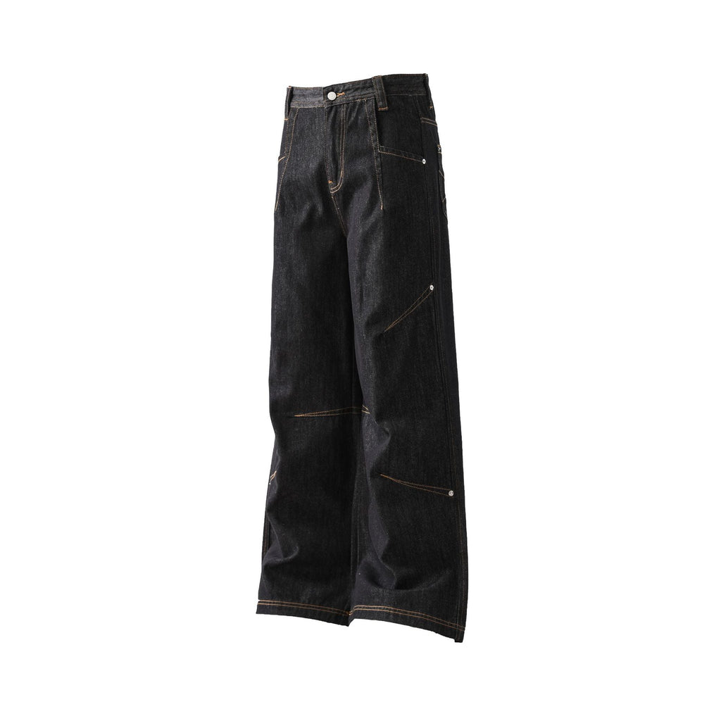 New retro nostalgic original color straight personality jeans