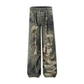 Fashion retro ripped jeans
