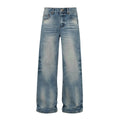 Simple solid color fashionable jeans