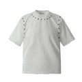 Fashion printed solid color T-shirt