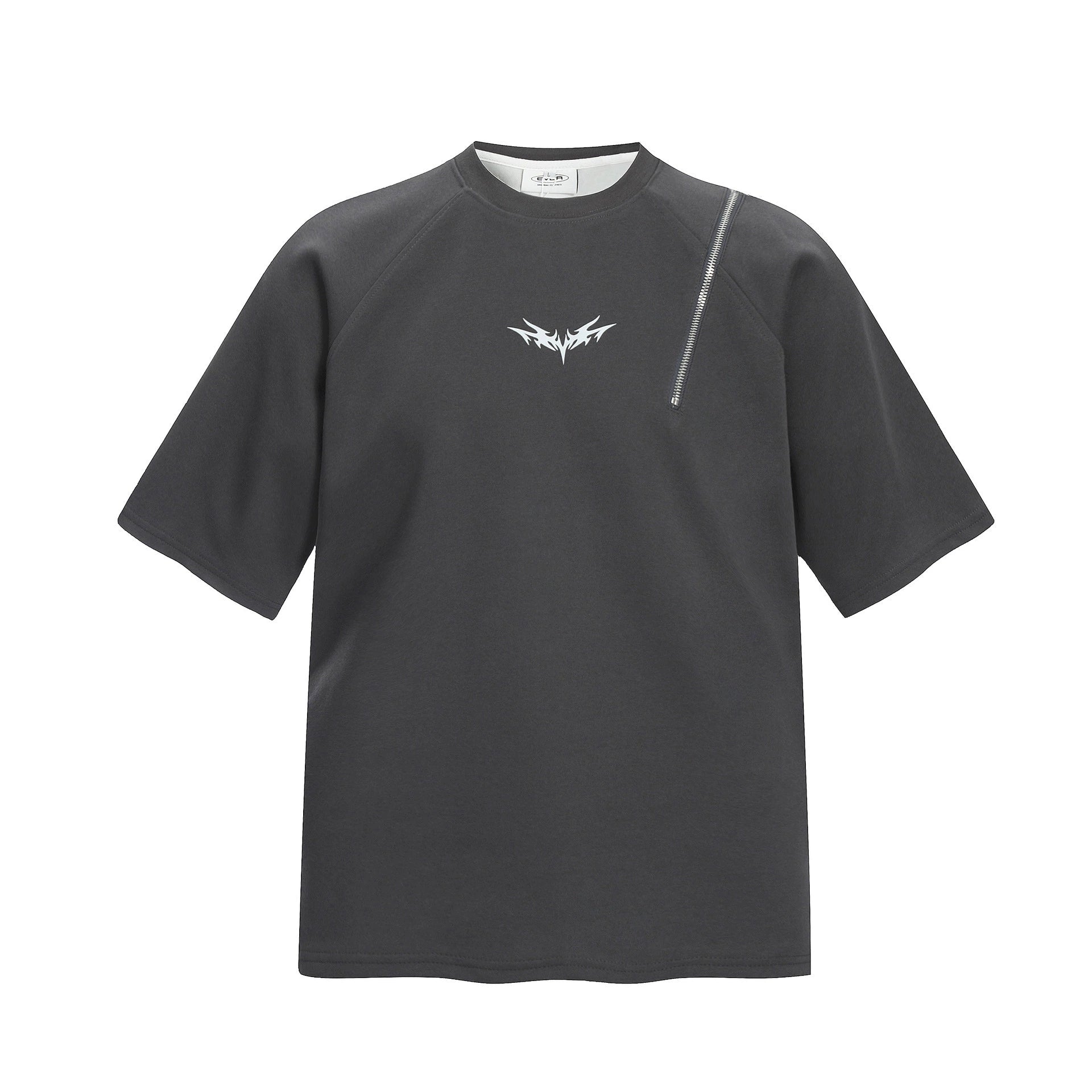 Fashion printed solid color T-shirt