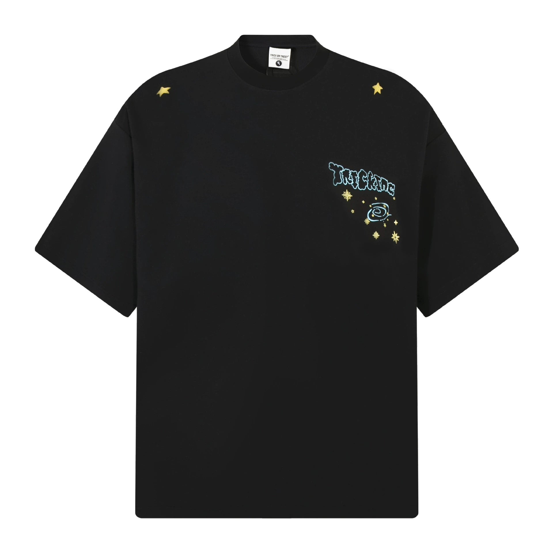 Fashion printed solid color T-shirt
